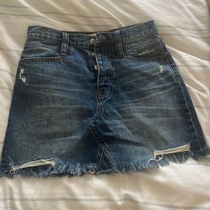 Madewell rigid denim miniskirt